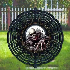 8 inch Halloween  skeleton indoor /outside wind spinner